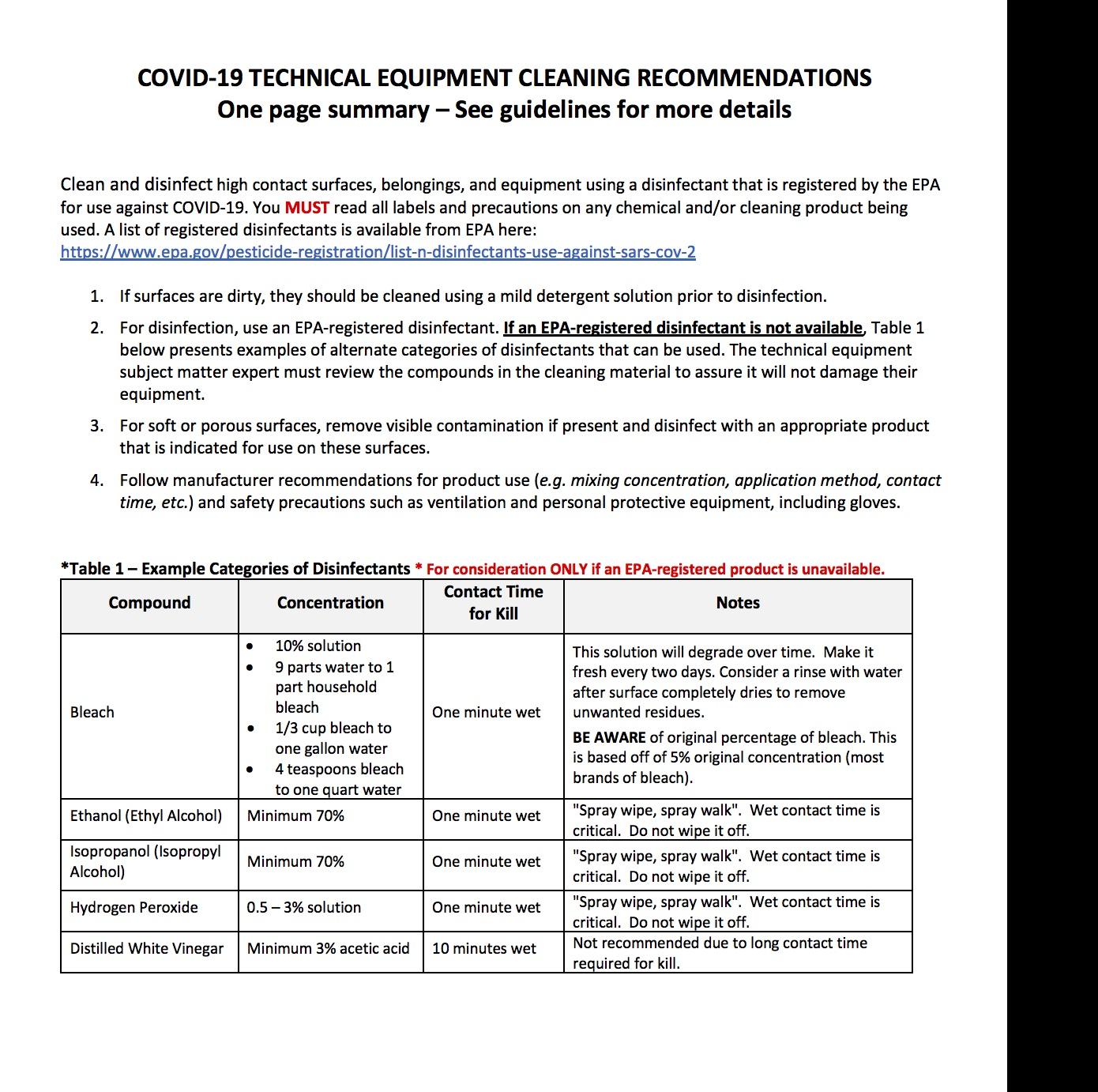 COVID19TechnicalEquipmentCleaningGuidelines